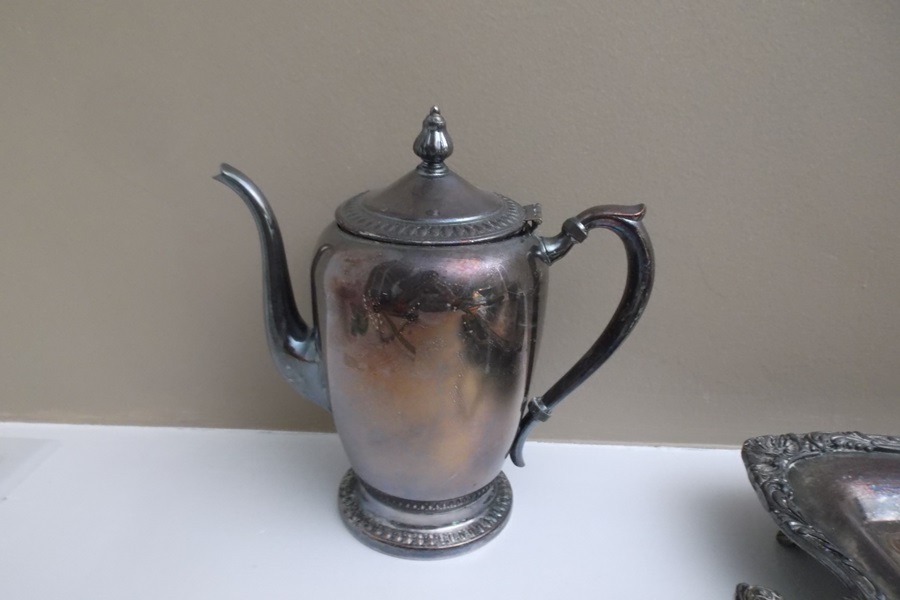 National Silver on Copper Tea Set