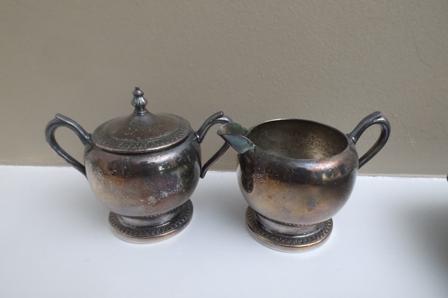 National Silver on Copper Tea Set