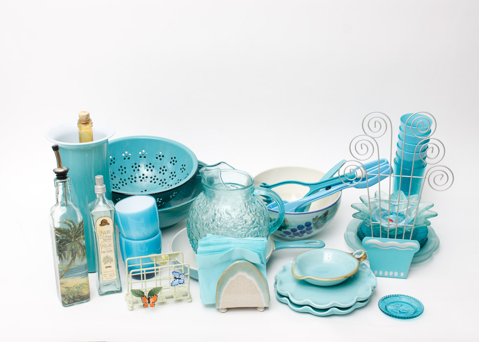 Turquoise Toned Servingware