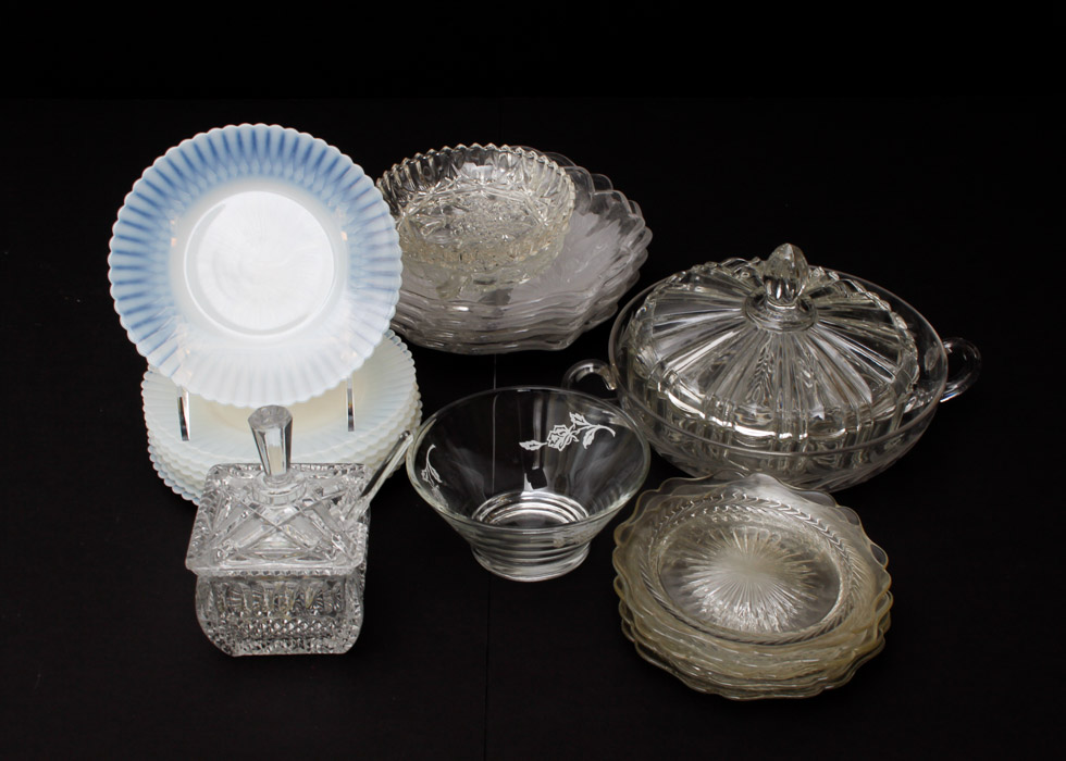 Assorted Pressed Glassware