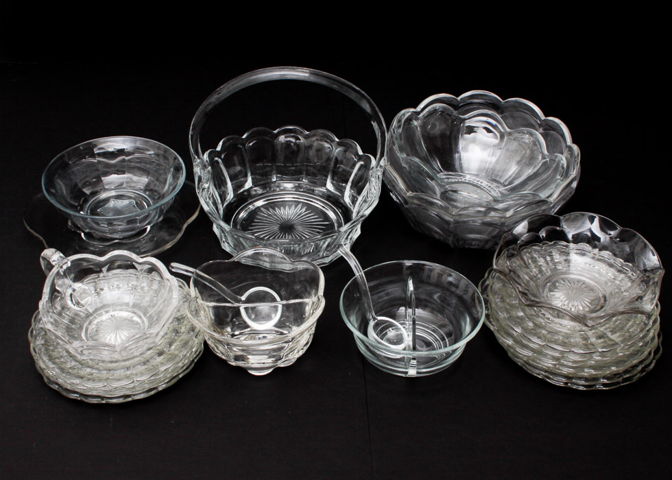 Unmarked Heisey and Heisey Style Glassware