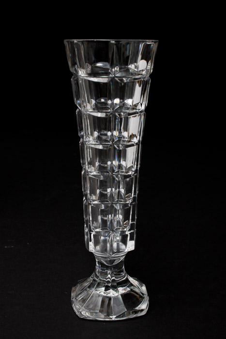 Trio of Pressed Glass Vases
