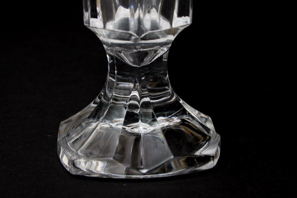 Trio of Pressed Glass Vases