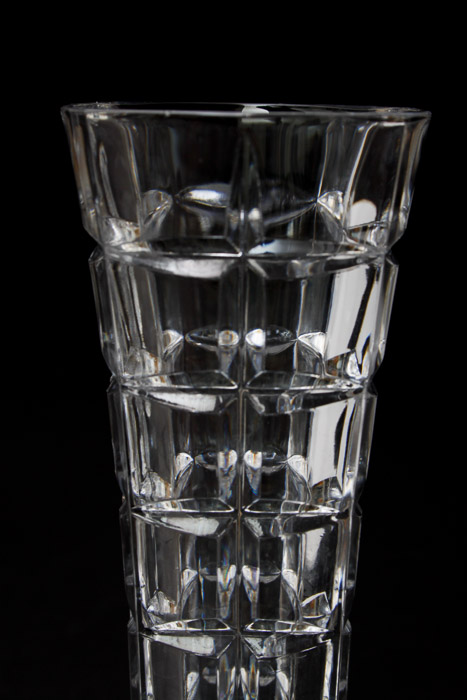 Trio of Pressed Glass Vases