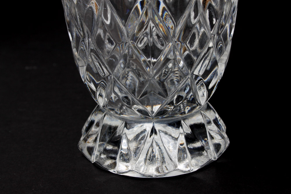 Trio of Pressed Glass Vases