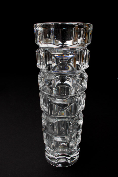 Trio of Pressed Glass Vases