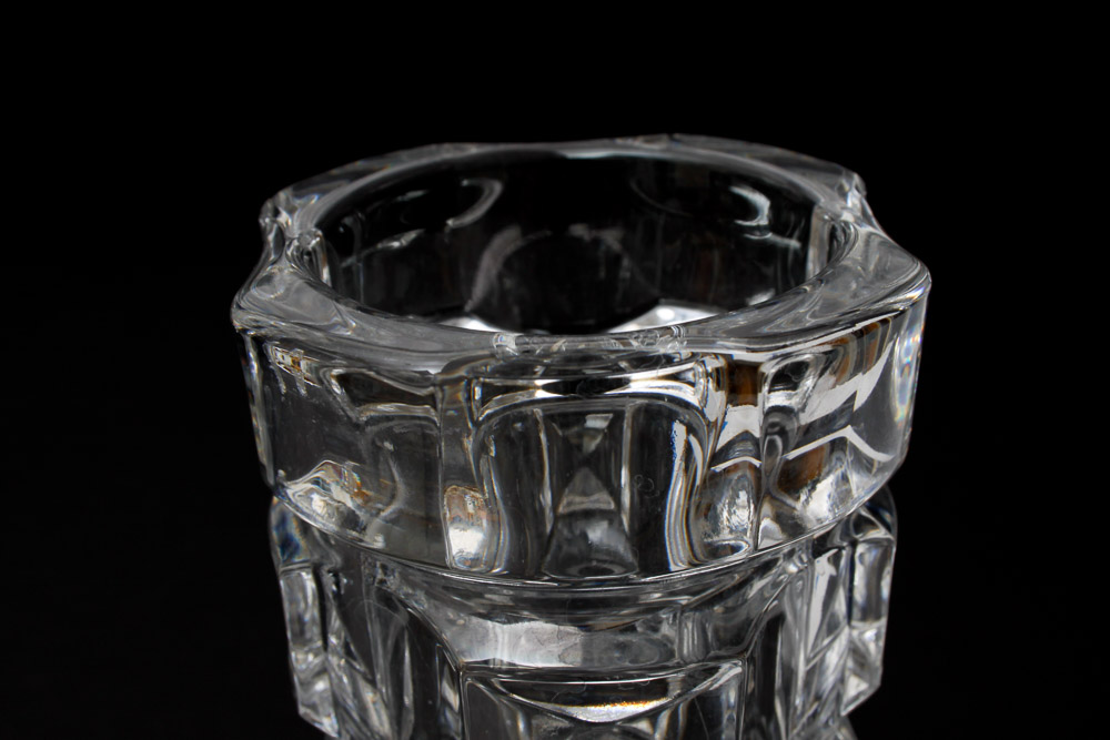 Trio of Pressed Glass Vases