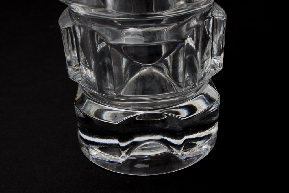 Trio of Pressed Glass Vases