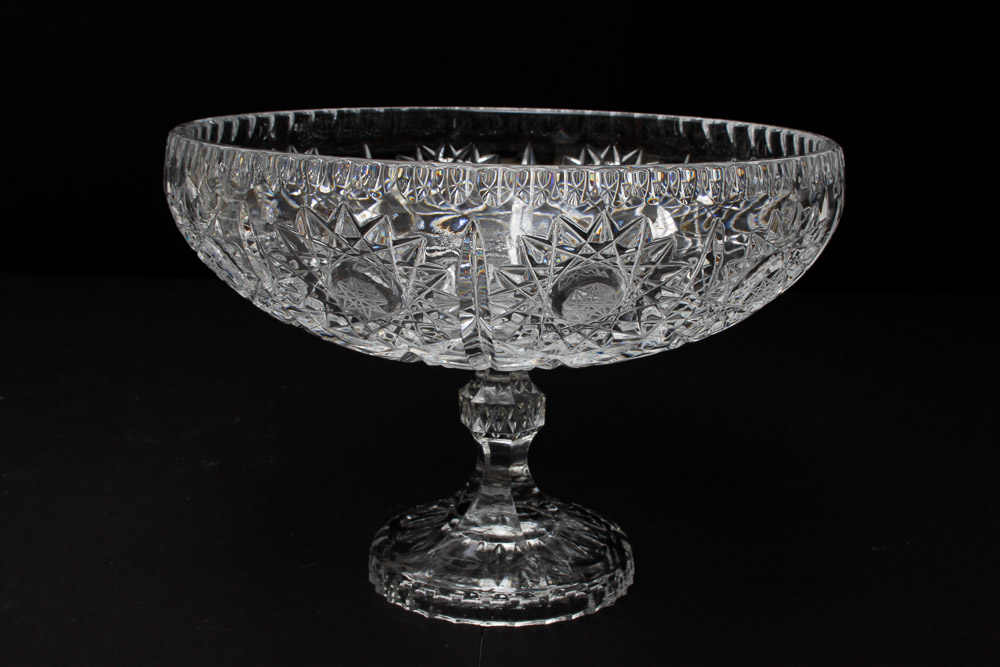 Cut Glass Punch Bowl and Pitcher