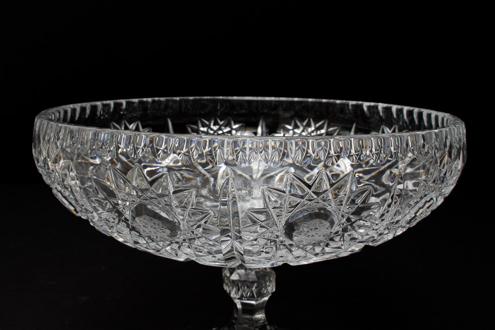 Cut Glass Punch Bowl and Pitcher