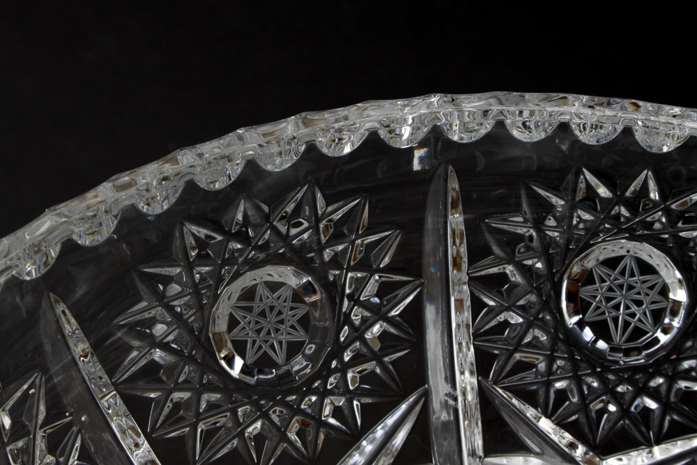 Cut Glass Punch Bowl and Pitcher