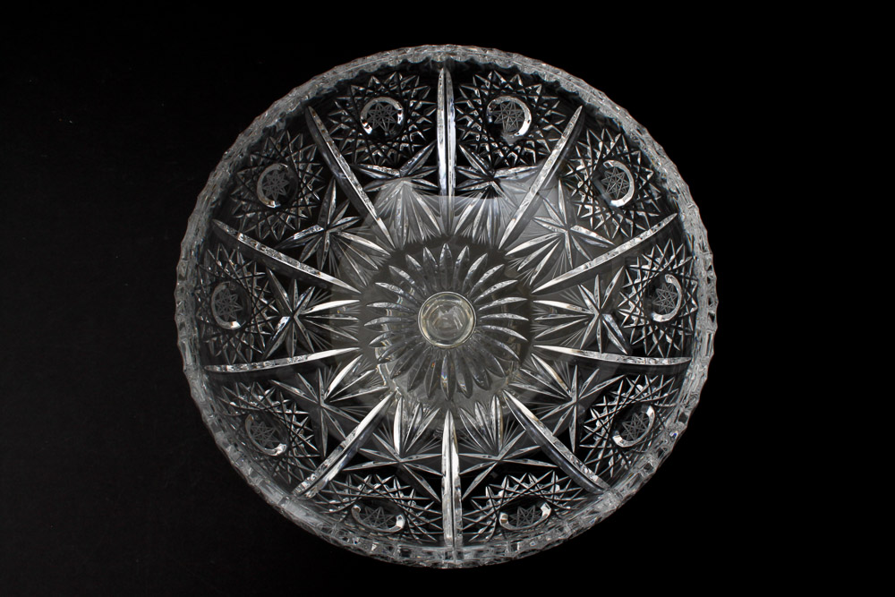 Cut Glass Punch Bowl and Pitcher