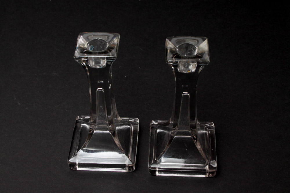 Glass Candlesticks