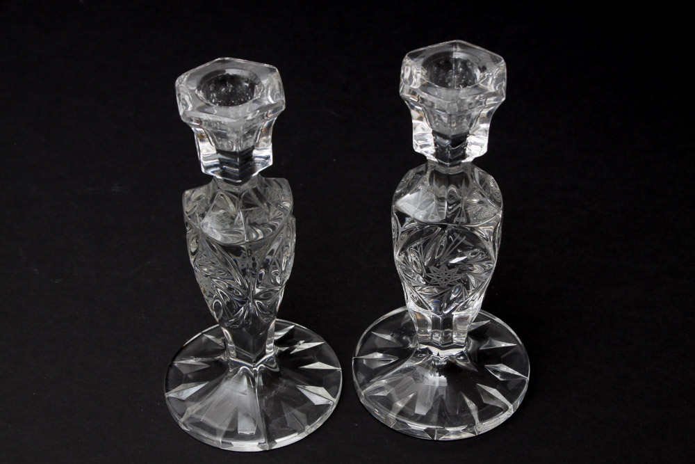 Glass Candlesticks