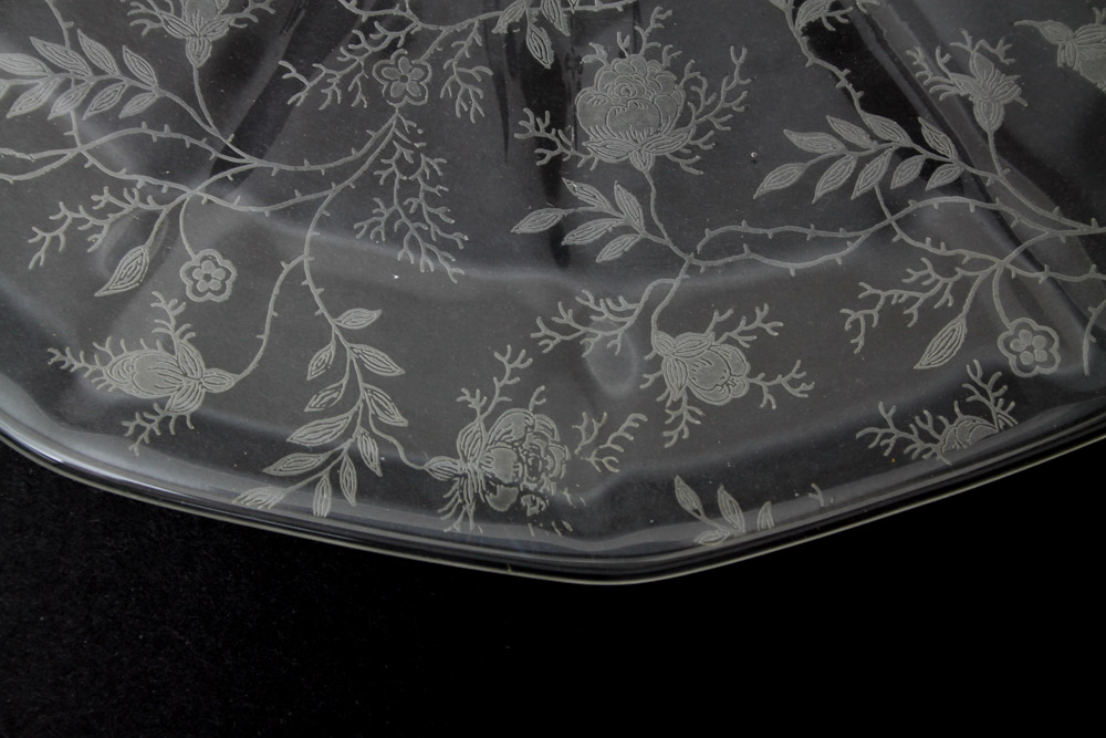 Floral Etched Glassware