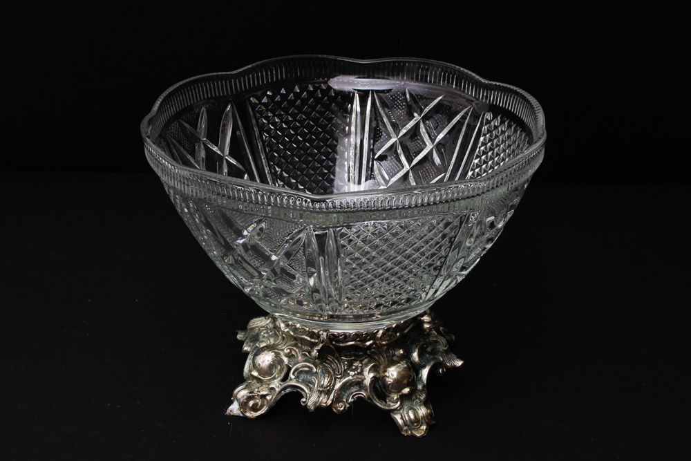 Pressed Glass Punch Set