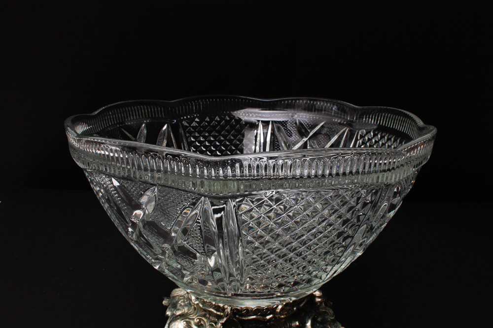 Pressed Glass Punch Set