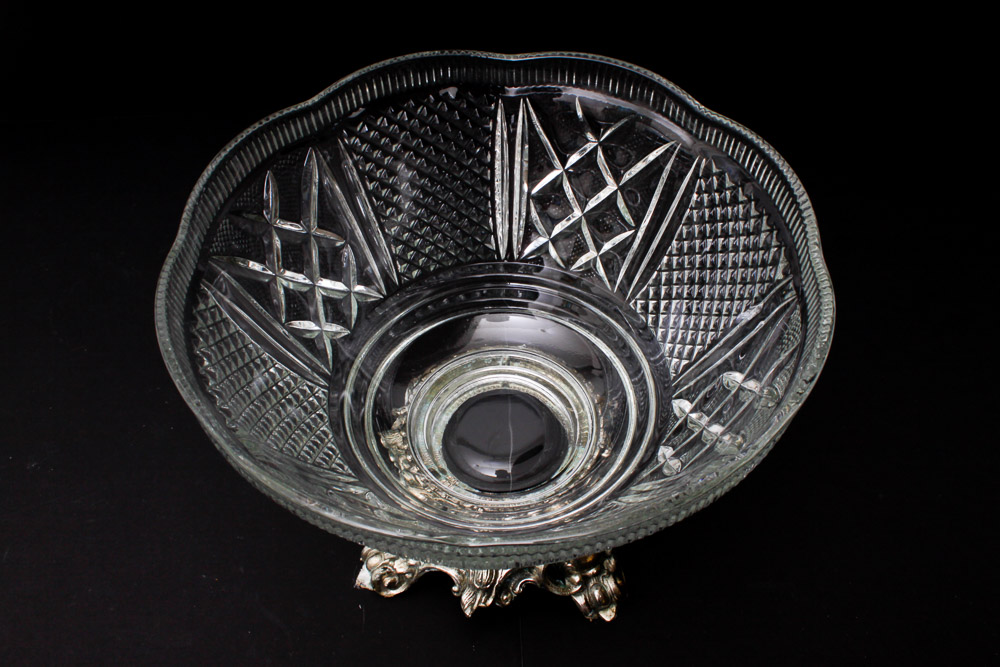 Pressed Glass Punch Set