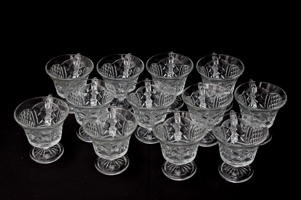 Pressed Glass Punch Set