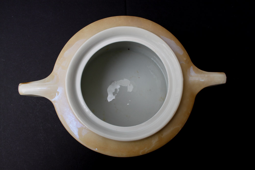 Ceramic Serving Pieces and Enamel Tea Pot