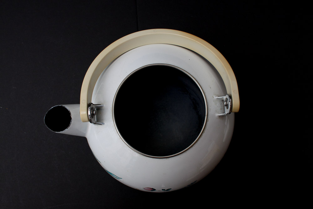 Ceramic Serving Pieces and Enamel Tea Pot