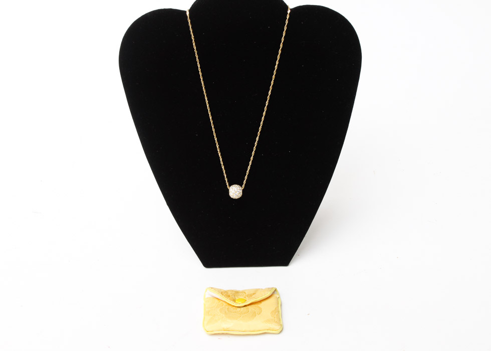 14K Yellow Gold 18" Rope Chain with Pendant
