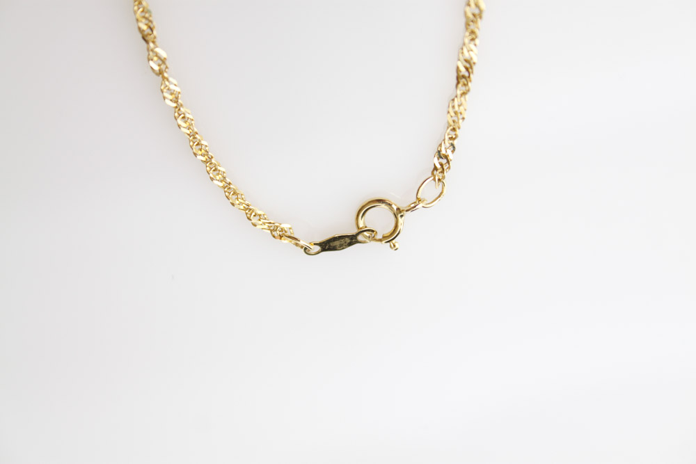 14K Yellow Gold 18" Rope Chain with Pendant
