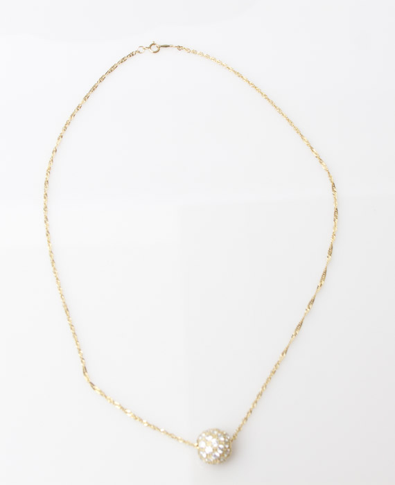14K Yellow Gold 18" Rope Chain with Pendant