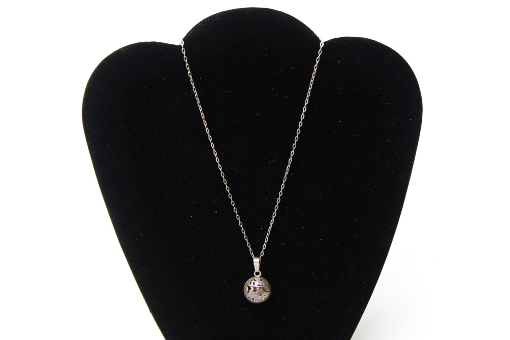 Two Sterling Necklaces with Pendants