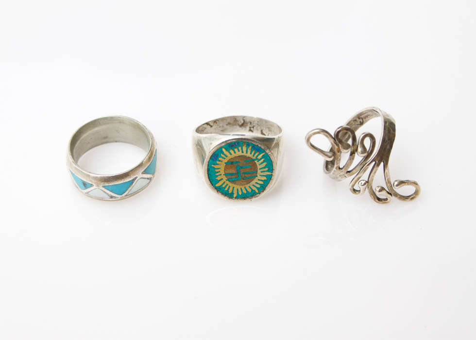 Three Sterling Rings