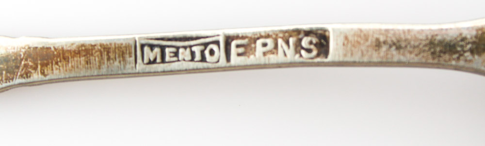 Sterling Pickle Fork and Enamel-Topped Spoon