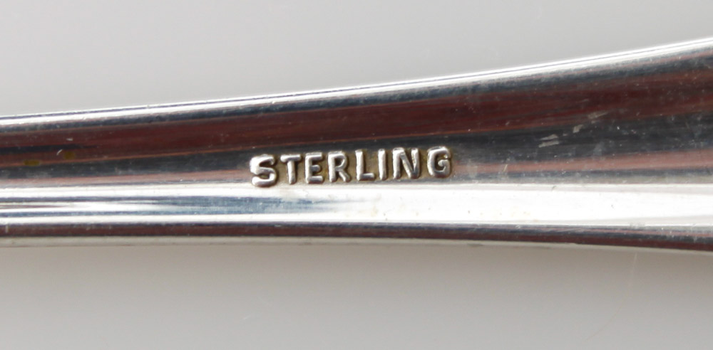Sterling Pickle Fork and Enamel-Topped Spoon