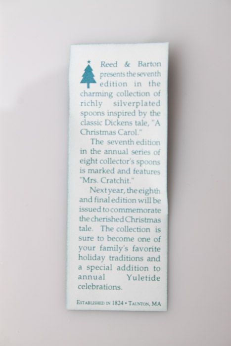 Reed and Barton Christmas Carol Spoons