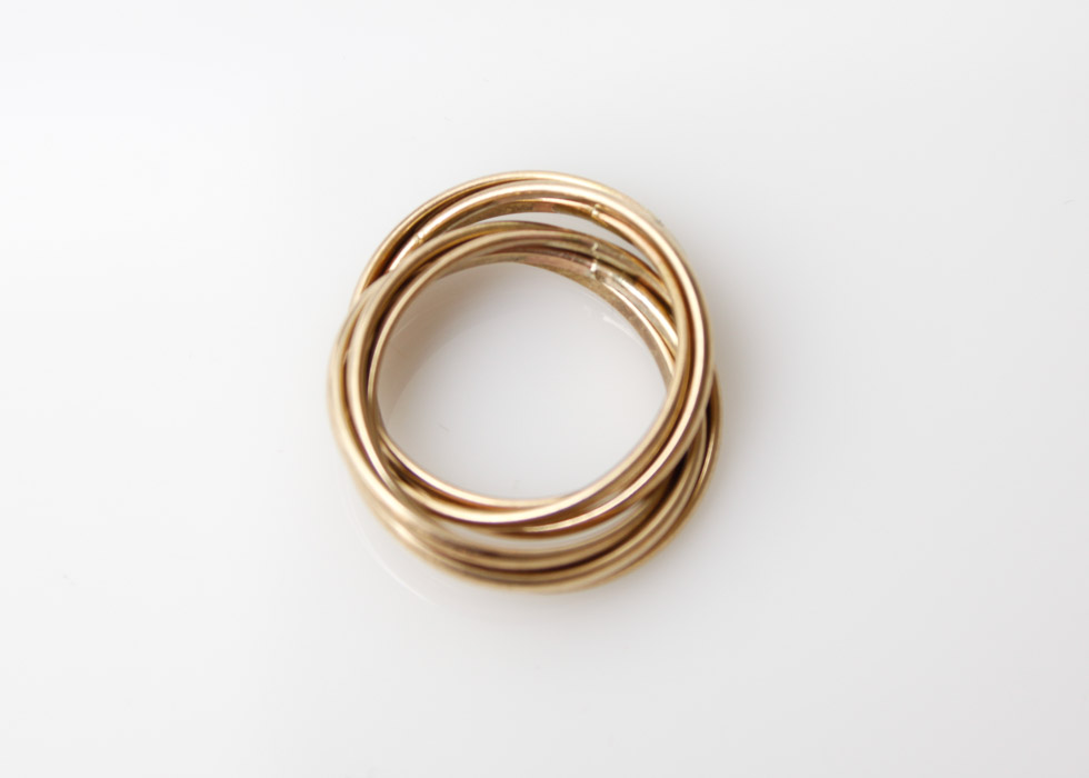 14K Gold Trinity Band Ring