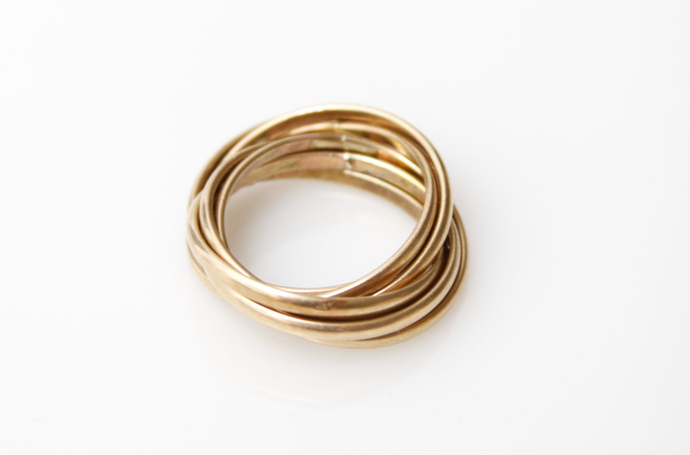 14K Gold Trinity Band Ring