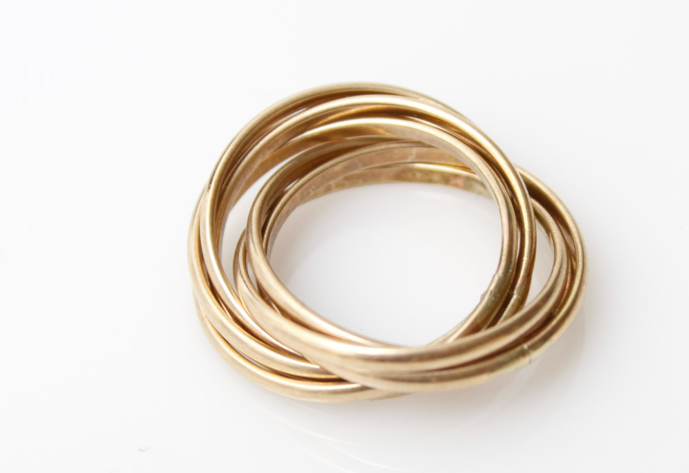 14K Gold Trinity Band Ring