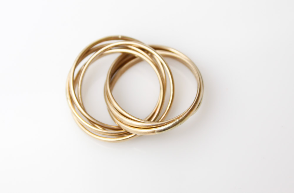 14K Gold Trinity Band Ring