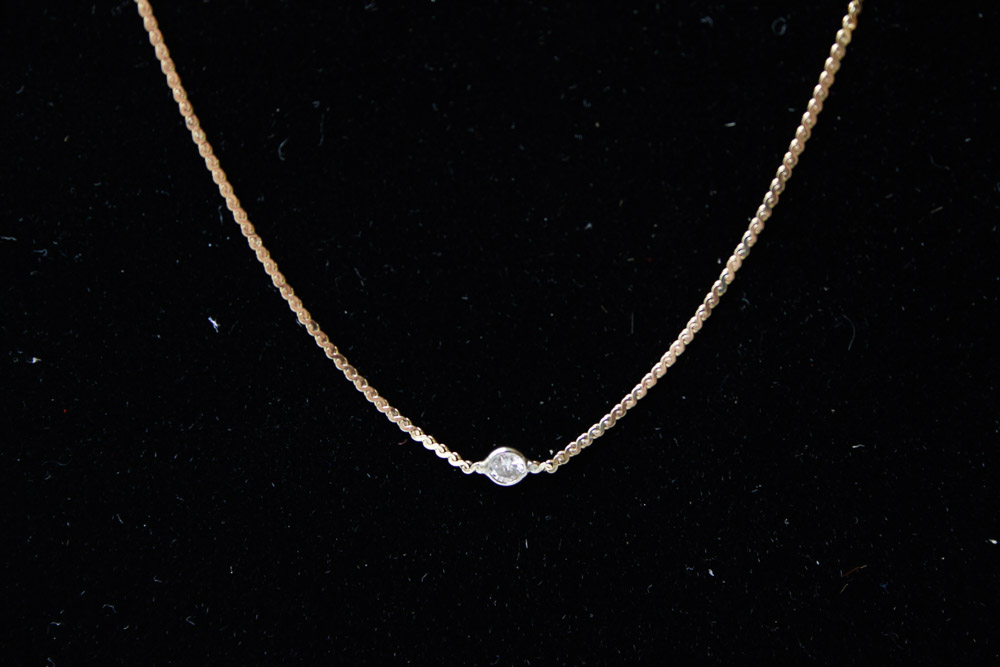 14K Gold and Diamond Serpentine Link Necklace