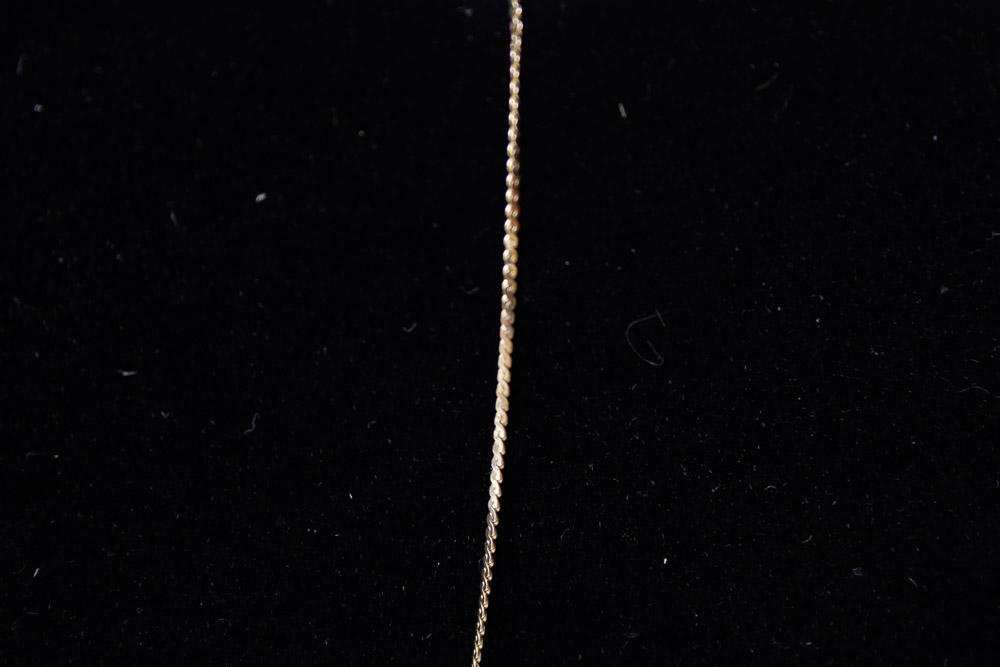 14K Gold and Diamond Serpentine Link Necklace