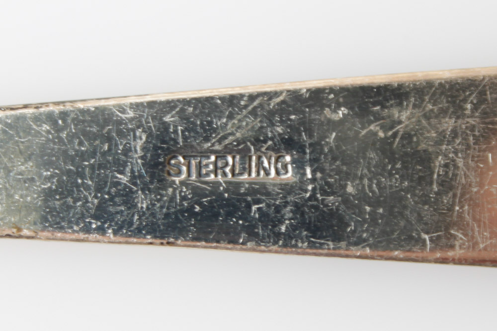 Native American Sterling Fork and Stainless Infant Serving Set