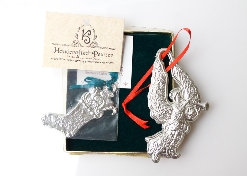 Two Pewter Ornaments