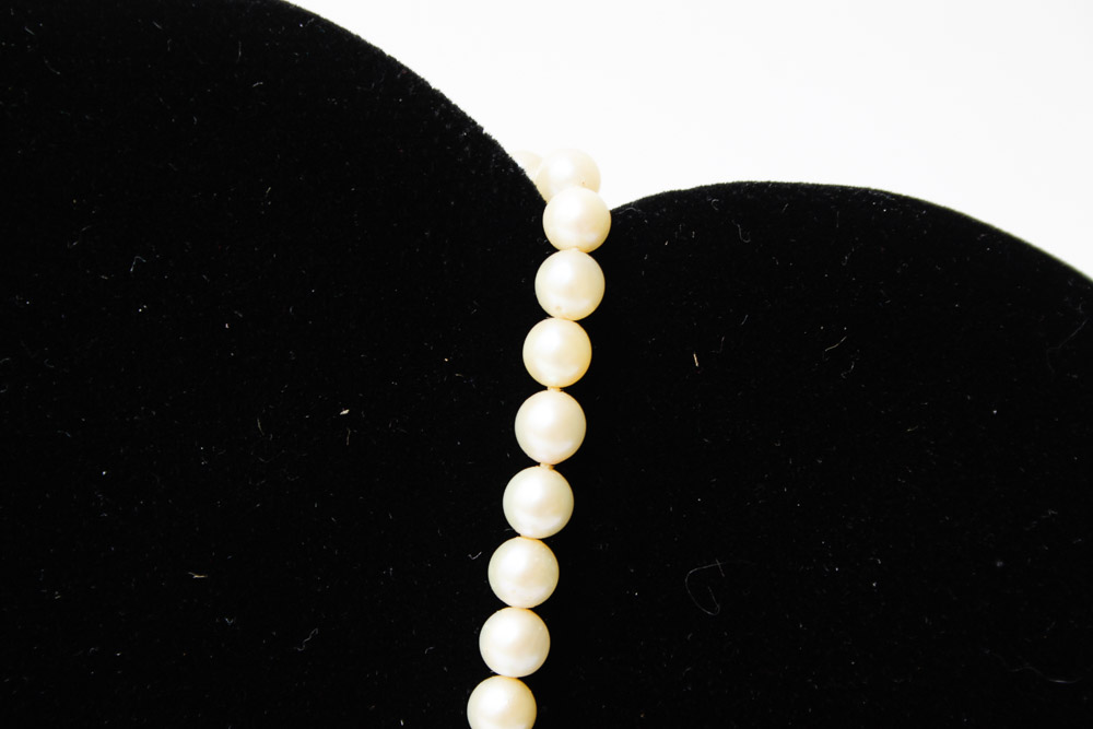 Cultured Pearl Necklace and Earrings