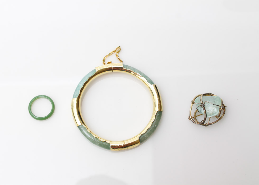 East Asian Style Bangle, Ring and Brooch