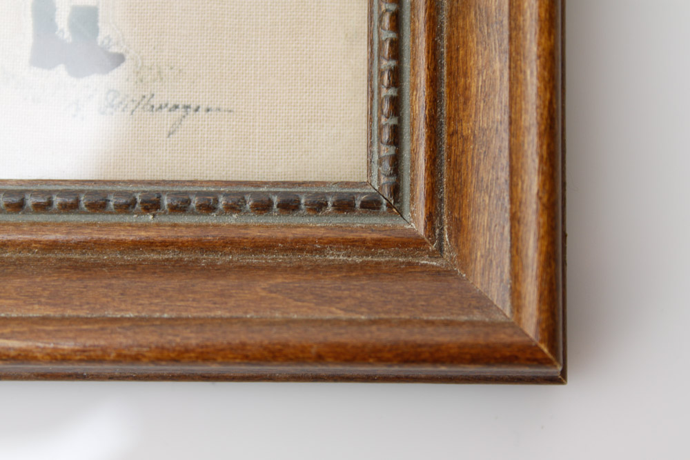 Antique Skeleton Key and Painted Needlepoint