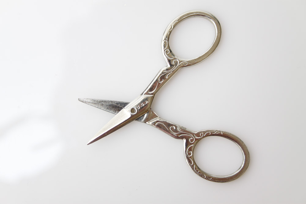 Vintage Embroidery Scissors and a Sewing Kit