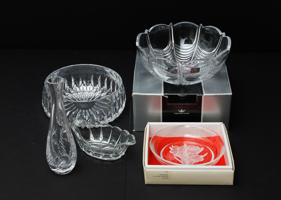 Tiffany and Co. Bud Vase and Assorted Crystal