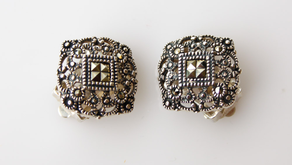 Sterling Earrings and Brooch