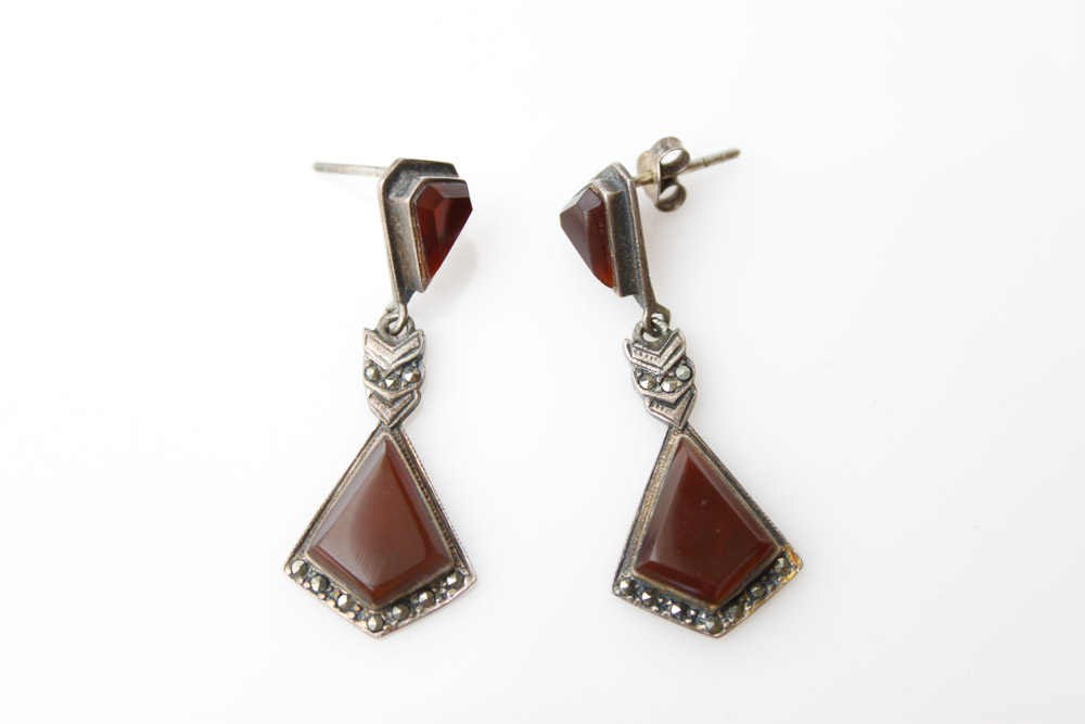 Sterling Earrings and Brooch