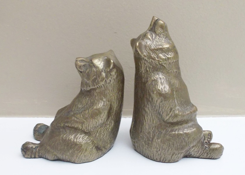 Brass Bear Bookends