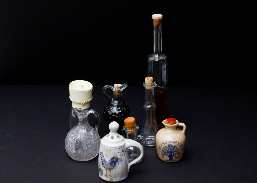 Glass and Ceramic Condiment Containers